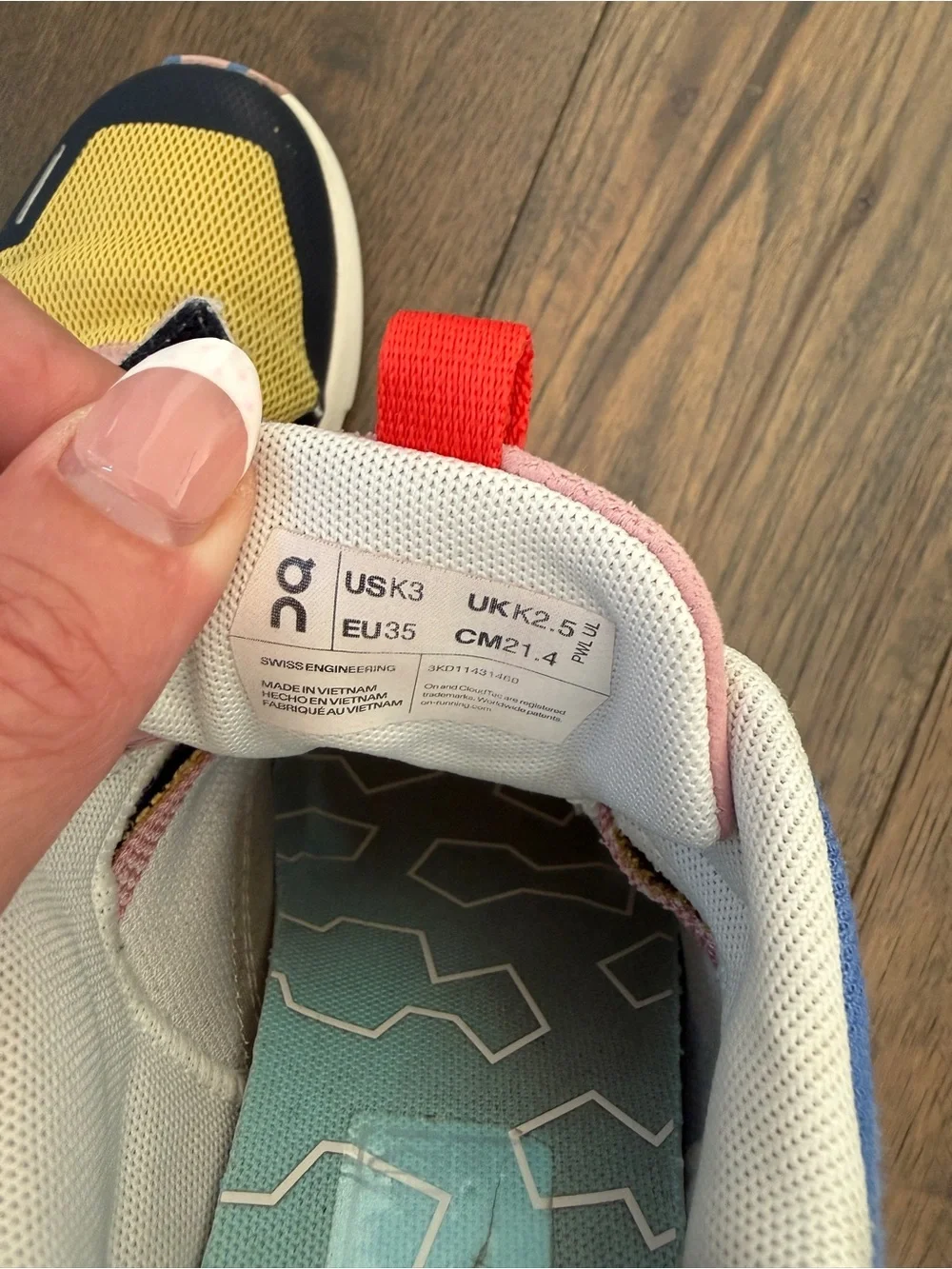 On Running Kids Sneakers in Pink, Blue, Yellow & Red